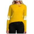 thumbnail image 7 of enyan Halloween Womens Shirt Funny Pumpkin Ghost T-Shirts Long Sleeve Holiday Fall Tee Tops Halloween Tshirts for Women Yellow,XXL, 7 of 7