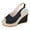 Black, variant on Rokment Platform Wedge Dressy Sandals for Women Ladies 2026 Trendy Casual Suede Chunky High Heels Adjustable Slingback Espadrilles Heeled Dress Summer Shoes Beige Size 6.5