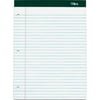 TOPS Double Docket Ruled Writing Pads - Letter 100 Sheets - Double Stitched - 0.34" Ruled - 3 Hole(s) - 60 lb Basis Weight - 8 1/2" x 11" - White Paper - Green Binder - Perforated, Stiff-back, Resist