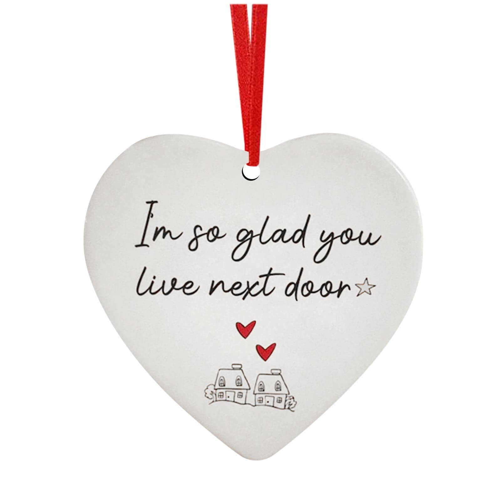 We're So Glad You Live Next Door Ornament, Neighbor Christmas Gift,  Neighbor Ornament, Appreciation and Thank You Gifts For Neighbor - Stunning  Gift