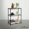 thumbnail image 2 of CAPHAUS 3/4/5-Tier Adjustable Height Wire Shelving Unit, Wire Rack Shelving, Metal Steel Storage Shelves, Garage Shelving Storage Organizer, Utility Storage Shelf, 3-Tier Without Wheels, Black, 2 of 9