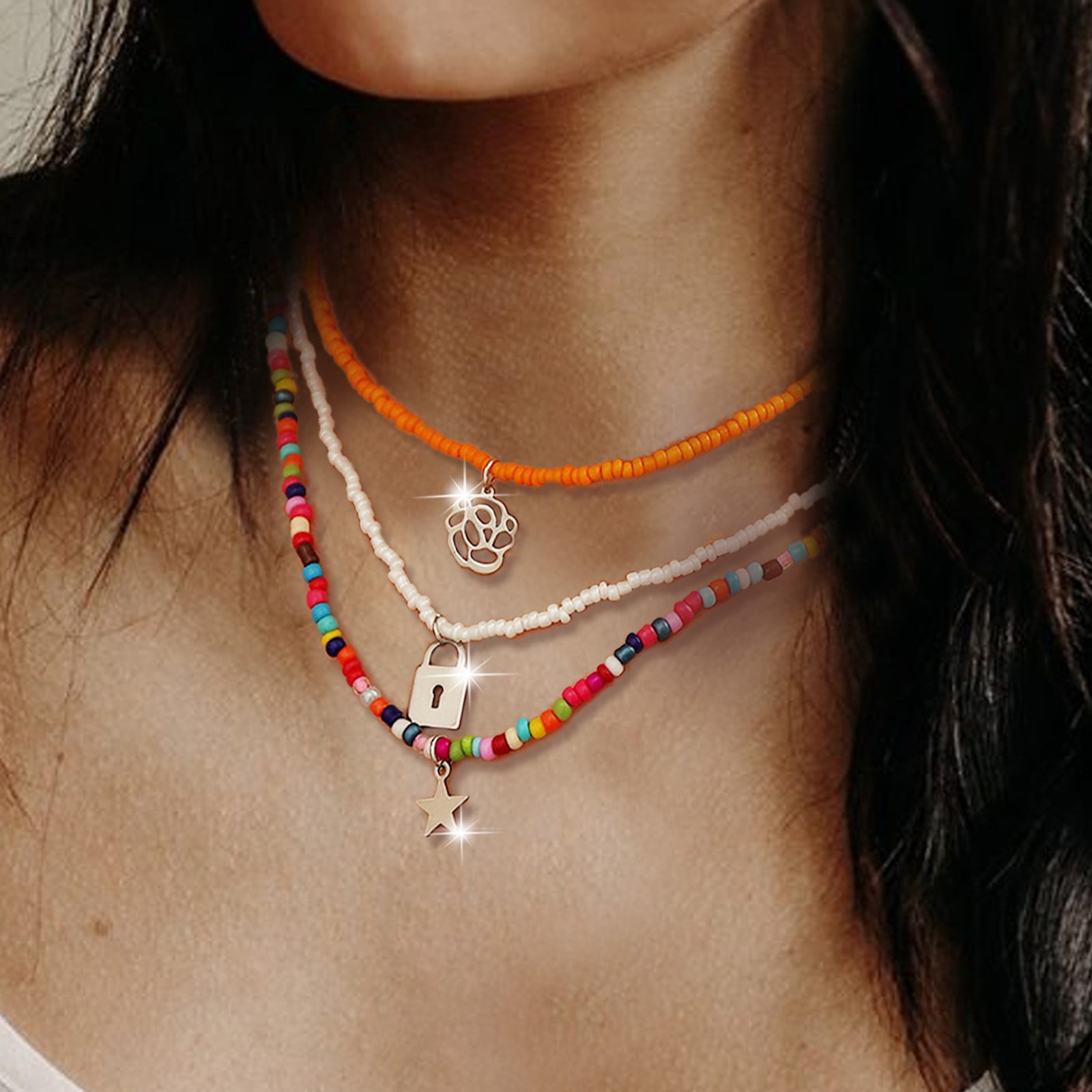 Vintage rose quartz bead necklace 47cm, 10mm beads in Antique Necklaces