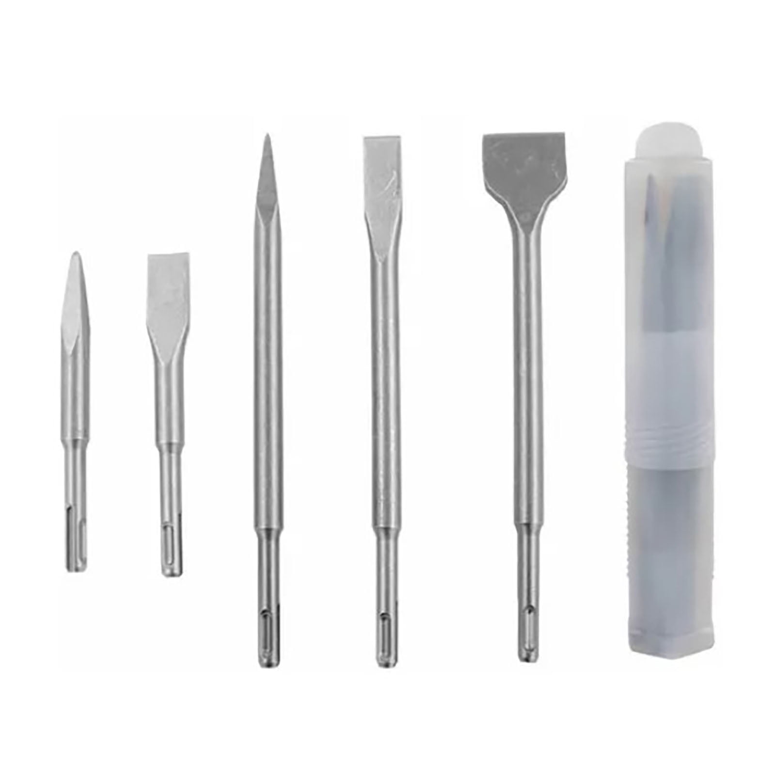 Rotary Hammer Chisel 5PCS Impact Drill Chisel Electric Hammer Chisel Set Round Shank Chisel Seamless Integration