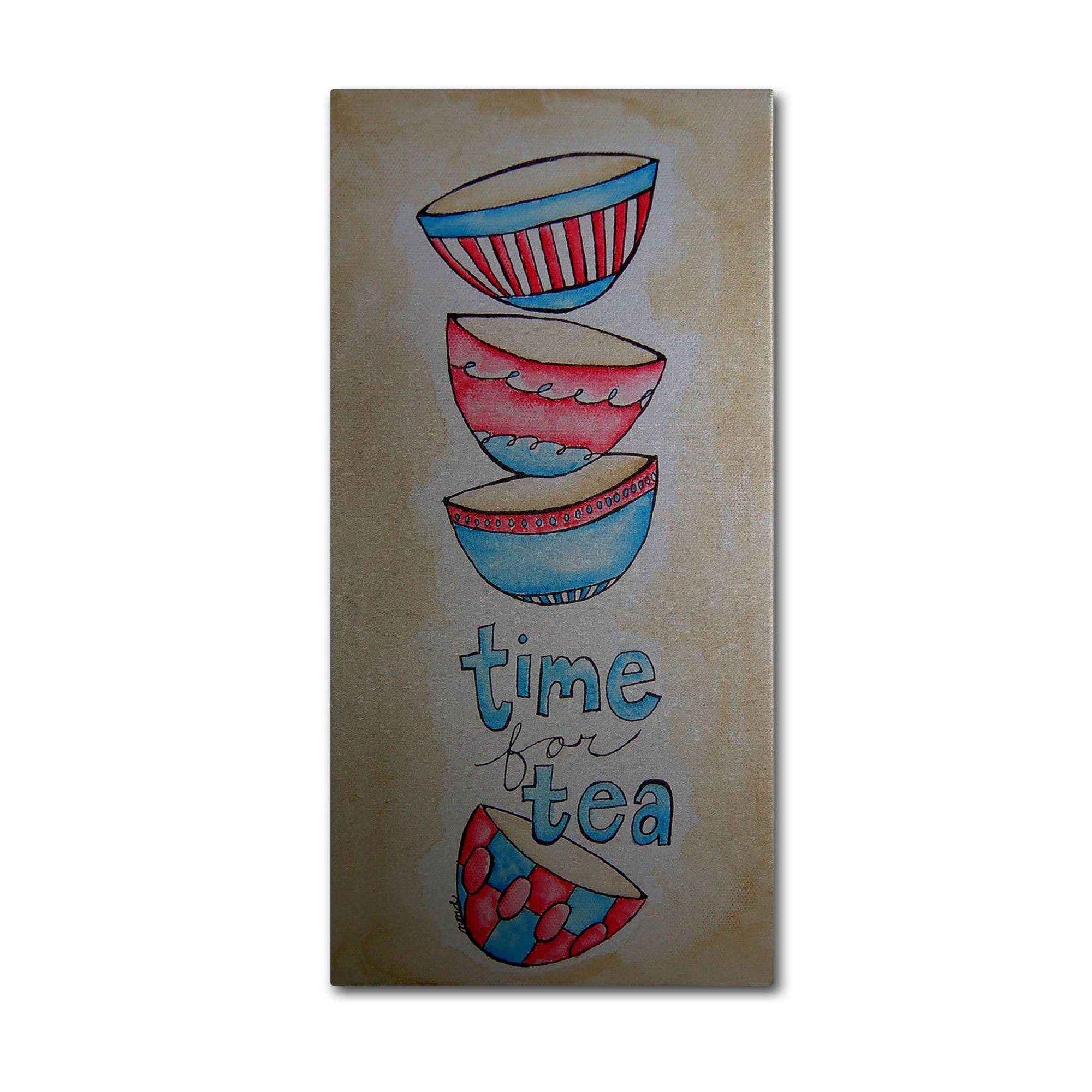 Trademark Fine Art "Tea Time" Canvas Art by Nicole Dietz