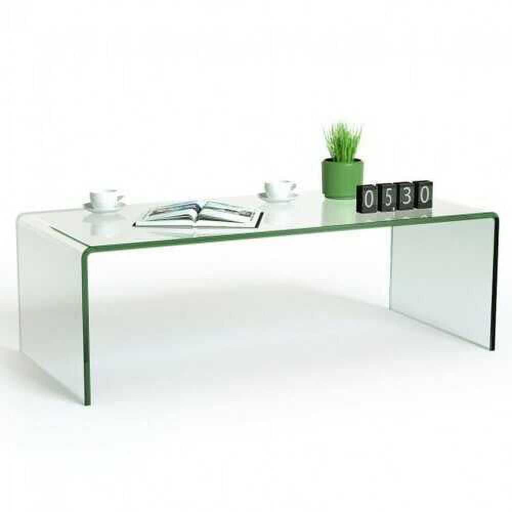 Tangkula glass on sale coffee table