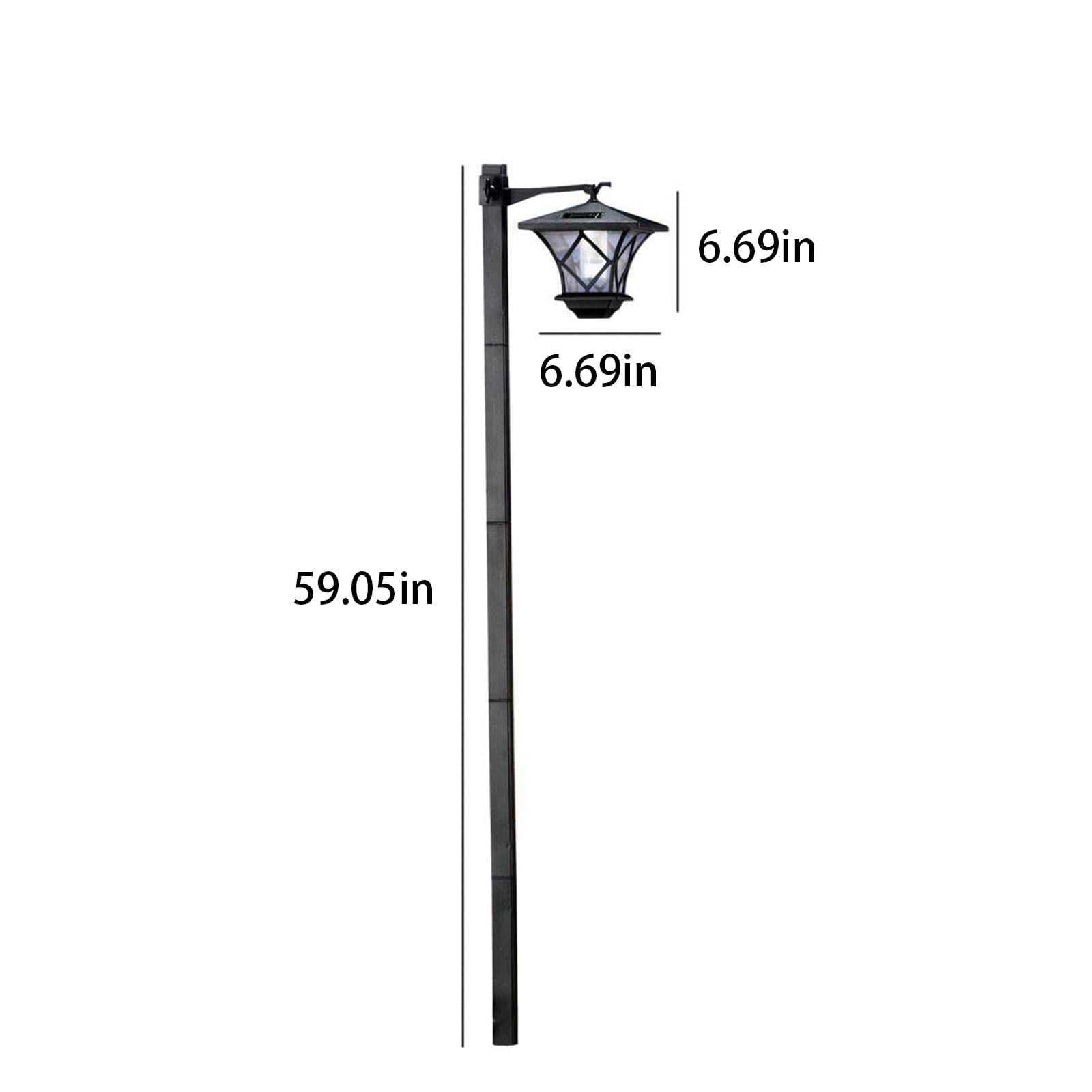 PRINxy Outdoor Post Lights Waterproof,Pole Lights Outdoor,Decorative Floor Lamp Vintage For Patio,Garden,Backyard,Front/Back Door,Solar Floor Lamps Outdoor Lights Black