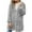 Gray, variant on Womens Winter Fuzzy Fleece Jackets Oversized Open Front Cardigan Sweaters Casual Solid Color Long Sleeve Hooded Coats