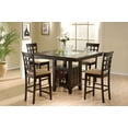 thumbnail image 2 of Gabriel 5-piece Square Counter Height Dining Set Cappuccino, 2 of 12