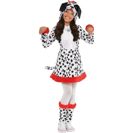 Suit Yourself Dalmatian Halloween Costume for Girls, Includes Hooded Dress and Leg