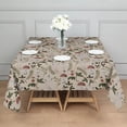 thumbnail image 3 of Red Mushroom Berry Leaf Beige Pattern Square Tablecloth,Waterproof Square Table Cover,Wipeable Spillproof Washable Table Cover for Home Kitchen Party Decor 60"x60"(152x152cm), 3 of 6