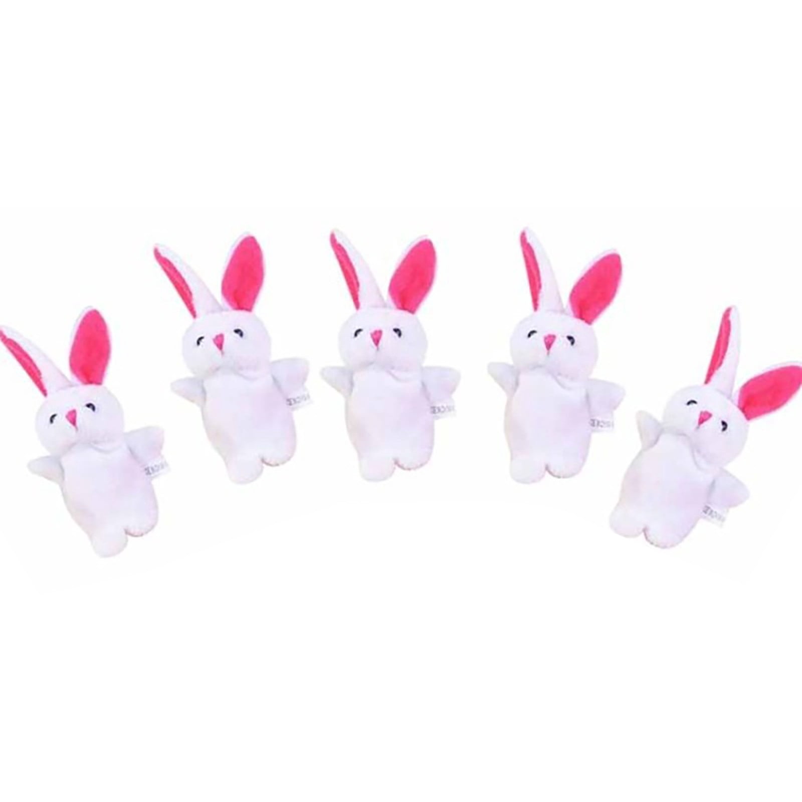 Marionnettes à Doigt Animal En Peluche – Lot 5 Lapins – Jouet D'éveil Et Spectacle – Dès 3 Ans