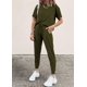 thumbnail image 2 of Conjunto Deportivo PRETTYGARDEN de Dos Piezas para Mujer, Color Verde Militar, Talla L, 2 of 6