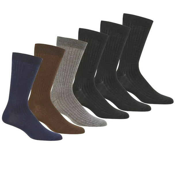 AllTopBargains - Knocker 6 Pairs Mens Dress Socks Multi Color Casual ...