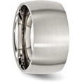 thumbnail image 5 of Avariah Chisel Stainless Steel Brushed 12.2mm Half Round Band - Ring Size 13.5, 5 of 8