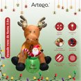 thumbnail image 3 of Inflable de Navidad venado reno de santa gigante de 2.5m de alto Artego, 3 of 8