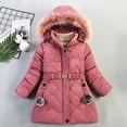 thumbnail image 3 of Chaqueta de otoño e invierno para niñas, abrigo abrigado con capucha y cortavientos, abrigo para cumpleaños y Navidad para niñas de 4, 5, 6, 7, 8, 9 y 10 años, 3 of 5