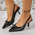 thumbnail image 2 of QQAMB Heels for Women Bow Kitten Heels Pointed Toe Stilettos Pumps, 2 of 8