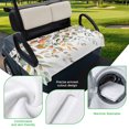 thumbnail image 5 of Golf Cart Seat Covers for 2 Seater,Orange Green Eucalyptus Leaves Microfiber Cart Seat Towel Blanket,Fall Botanical Watercolor Absorbent NonSlip Bench Seats Protector for Golf Course 51"x31", 5 of 9