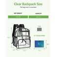 thumbnail image 3 of Mochila transparente MAY TREE, bolsa transparente para eventos de estadio, negra, 3 of 7
