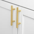 thumbnail image 3 of GlideRite 3-3/4 in. Center Modern Cabinet Bar Pull, Satin Gold, Pack of 10, 3 of 3