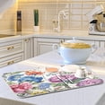 thumbnail image 6 of Spring Flowers Butterfly Dish Drying Mat for Kitchen Counter, Ultra Absorbent Reversible Microfiber Dishes Drying Rack Pad Heat-resistant Mats 18x24in Home Decor, 6 of 7