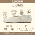 thumbnail image 3 of Cushionaire Bistro Mary Jane Flats for Women - Woven Ballet Flats with Strap and Memory Foam for All-Day Comfort | Womens Casual Shoes, 3 of 13