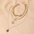 thumbnail image 3 of Fiudx Collar de Perlas con Forma de Moneda, Joya Única con Colgante de Candado, Accesorio de Cadena Llamativo, Regalo Elegante para Tus Seres Queridos, Perfecto para Cualquier Ocasión, Elegante Pieza, 3 of 6
