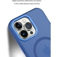 thumbnail image 5 of Compatible with iPhone 15 Frosted Case Magnetic Wireless Charging Case for Men Women Slim Soft TPU Cover Fashion Luxury Protection Shockproof Translucent Matte Phone Case, Blue, 5 of 9