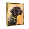 thumbnail image 4 of Stupell Industries Lab Puppy on Orange Animals & Insects Painting Gold Floater Framed Canvas Art Print Wall Art, 17 x 21, 4 of 10
