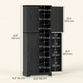 thumbnail image 3 of HOMCOM 64" Kitchen Pantry Storage Cabinet with Adjustable Shelves, Black, 3 of 10