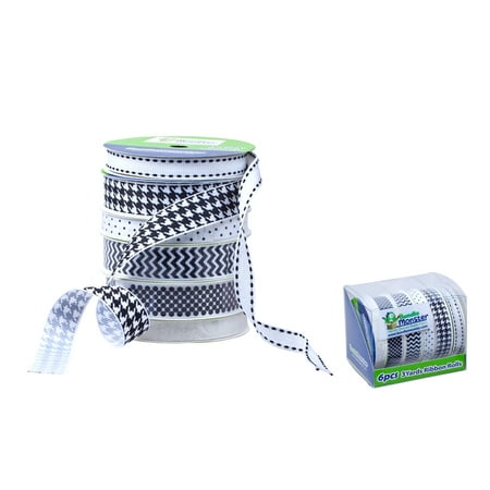 - Bundle Monster Creative Scrapbooking Craft Decorative Grosgrain, Stitching, Petersham, Satin Ribbon Roll Mixed Lot- Set 1