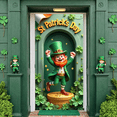 thumbnail image 5 of Green Theme Welcome Banner Gold Heart Pattern Gnome Backdrop Sunflower Design Clover Sunflower Background for Home Decoration Spring Celebration Welcome Event, 5 of 9