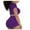 Purple, variant on Kovlvoll Summer Outfits for Women Short Sleeve Tops Waist Elastic Tight Hip Lifting Yoga Shorts Workout 2 Piece Sets