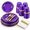 Purple-25 Guests, variant on 350 Piece Clear Plastic Dinnerware Set For 50 Guests