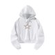 thumbnail image 2 of Sudadera con capucha informal para mujer, sudadera con capucha deportiva, estampado de estrellas, manga larga blanca, con cordón, sudadera con capucha S, 2 of 8