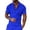 Blue, variant on Krdevn Men's Shirt Summer Outfits Casual Zipper Up Short Sleeve Shirt Suit for Men Tops,S