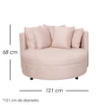 thumbnail image 2 of Ilios Innova | Sofá Redondo de Una Plaza Beige con Tapizado en Tela, Diseño Moderno para Sala u Oficina, Sillón Individual Descanso y Decoración., 2 of 9
