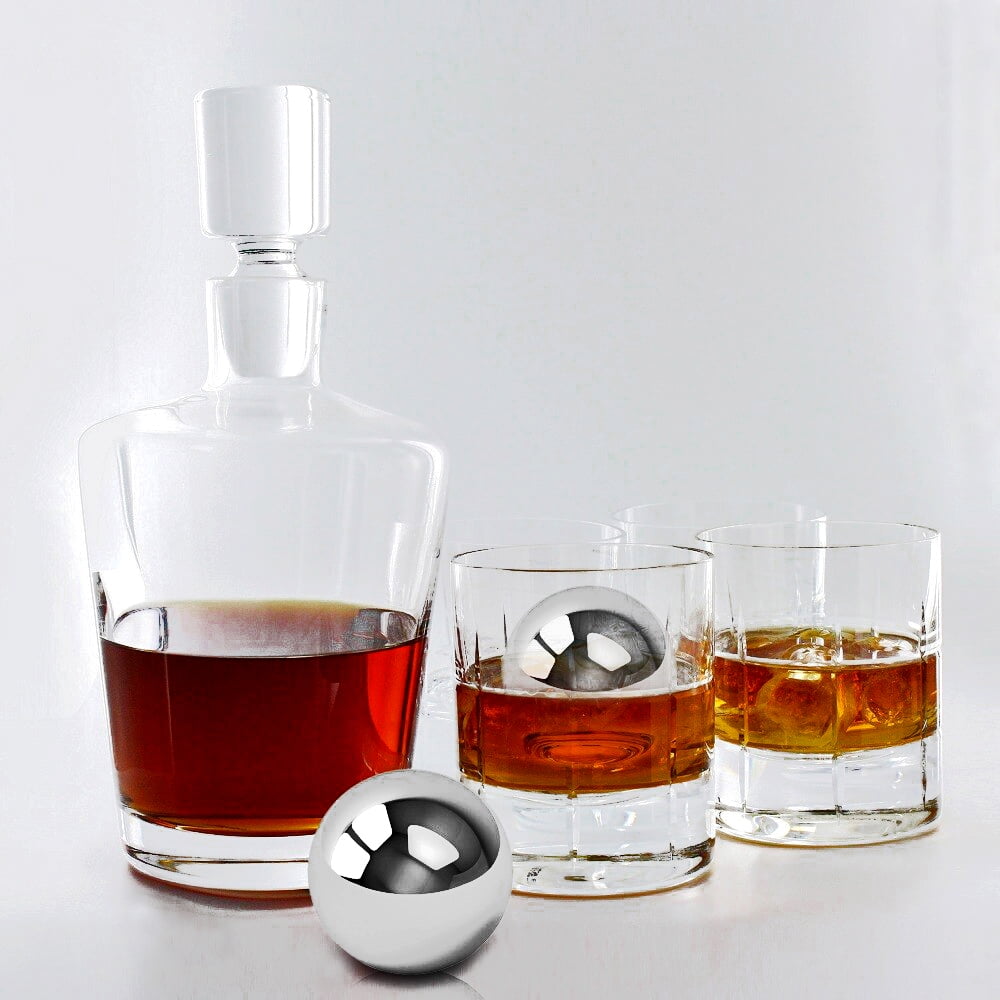  5 Pcs Golf Ball Whiskey Chillers with Box Portable Ice Stone  Set Whiskey Ice Hockey Clip Whiskey Ice Cubes Chilling Rocks for Birthday  Housewarming Husband Dad Friend: Home & Kitchen