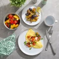 thumbnail image 2 of Gibson Home Zuma 16-Piece Plates, Bowls, & Mugs Dinnerware Set - Matte White, 2 of 3