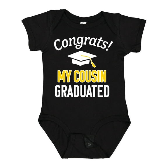 Inktastic Congrats My Cousin Graduated with Cap Boys or Girls Baby Bodysuit