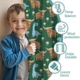 thumbnail image 3 of Blackout Kids Curtains,Green Highland Cow Dinosaur Pattern Childrens Insulated Curtains Set Of 2,Bedroom Essentials,Toddler Room Decor 52"x63", 3 of 5