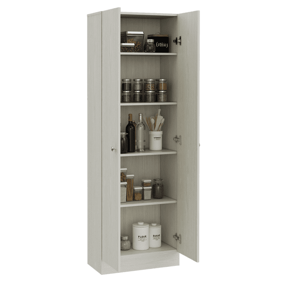 Newboti Furniture Storage Cabinet Pipestone, Double Door, Pearl Finish 42918