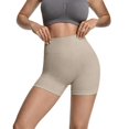 thumbnail image 2 of Only Moment Shorts for Women Blended Fabric High Waisted Stretch Ankle Pants for Women Business Casual Travel Athletic Work Yoga Shorts with Pockets Khaki,L, 2 of 5