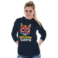 thumbnail image 3 of El Loco Gato Mexican Wrestler Cat Long Sleeve TShirt Men Women Brisco Brands S, 3 of 6