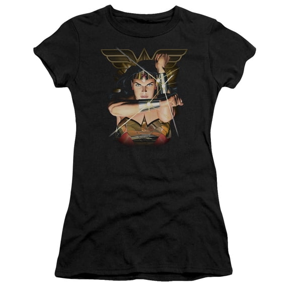 Justice League - Deflection - Juniors Teen Girls Cap Sleeve Shirt - Small