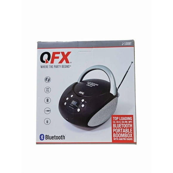 QFX Grabadora CD-MP3/USB/BLUETOOTH/AUXILIAR/AM-FM