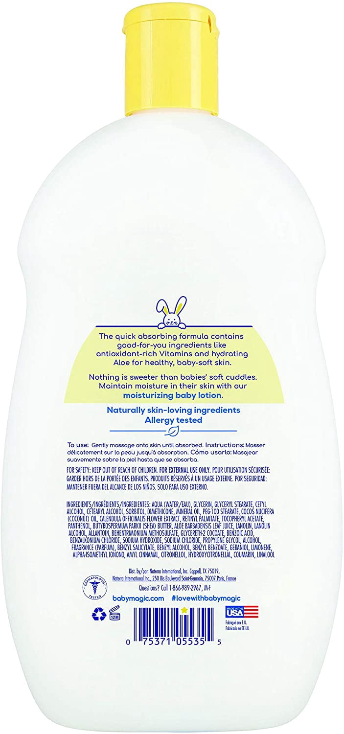 Baby Magic Moisturizing Baby Lotion, Soft Powder Scent, Hypoallergenic, 16.5 oz.