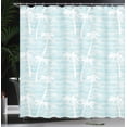 thumbnail image 3 of Ambesonne Tropical Shower Curtain, Cold Tone Leaves Wings, 69"Wx84"L, Pale Blue Grey and White, 3 of 4
