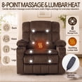 thumbnail image 3 of 26in Oversized Lift Chair for Elderly, LEGAHOME Large Power Lift Recliner Chair with Massage and Heat, Massage Recliner Chair for Big and Tall Adults, with Infinite Position and Side Pocket, Brown, 3 of 7