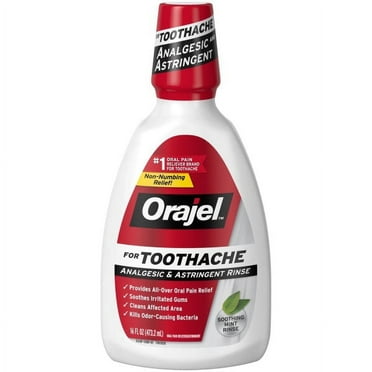 Orajel Soothing Toothache Rinse, Mint, 16 fl. oz